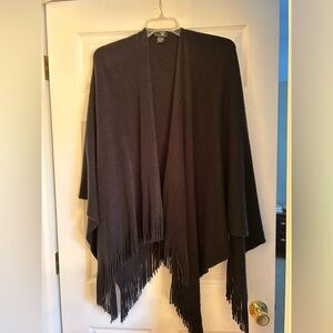 New York & Company black poncho; Once size fits all; Great condition